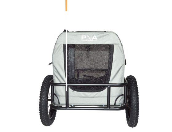 Remorque vélo pour chien PNA 2 en 1 gris foncé