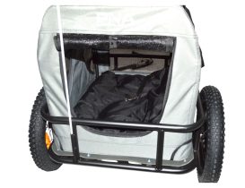 Remorque vélo pour chien PNA 2 en 1 gris foncé