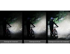 Éclairage avant vélo iGPSPORT VS1800S - 1800 lumens rechargeable USB