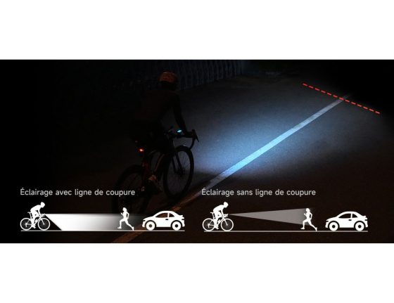 Éclairage avant vélo iGPSPORT VS1800S - 1800 lumens rechargeable USB