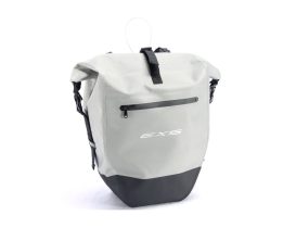 Sacoche arrière EXS étanche 25 L avec antivol – grise réfléchissante