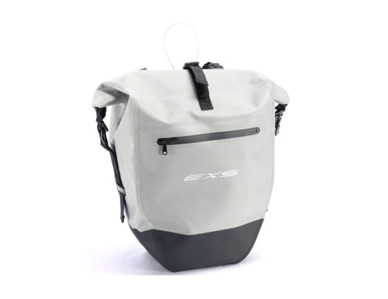 Sacoche arrière EXS étanche 25 L avec antivol – grise réfléchissante