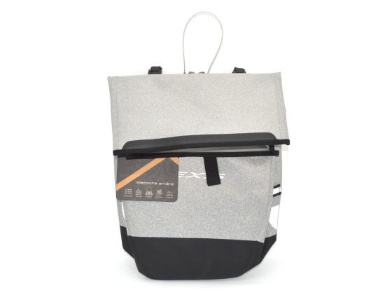Sacoche arrière EXS étanche 25 L avec antivol – grise réfléchissante